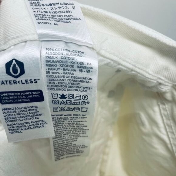 Levi’s 501 Jeans Size 30x32 Women’s High Rise Straight Leng White New - Picture 8 of 15